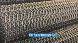 Correia transportadora em espiral plana – boa relação resistência/peso e antiferrugem