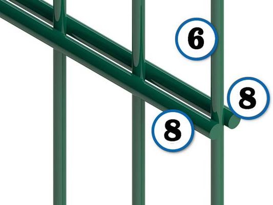 Aço Twin Wire Mesh cerca 8/6/8mm 50x200mm painel