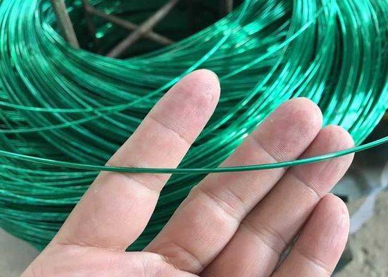 O PVC verde amarelo revestiu o fio de aço revestido plástico do fio 4mm do soldado