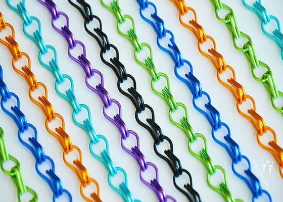 Cortina do elo de corrente, igualmente nomeada como a cortina da corrente da tela ou do gancho da mosca da corrente, material de alumínio anodizado