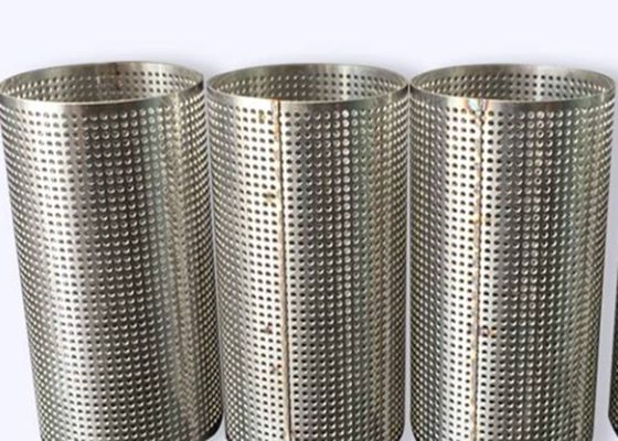 304 316L perfuraram a tela de filtro de aço inoxidável Mesh High Strength da tubulação
