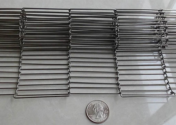 3" a 14" correia transportadora Flex Wire Mesh Conveyor Belt liso do metal