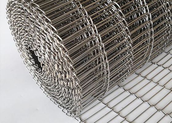 3" a 14" correia transportadora Flex Wire Mesh Conveyor Belt liso do metal