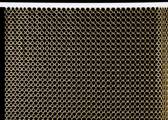 Ring Mesh Curtain Decorates Your Room e escritório decorativos de bronze e de cobre
