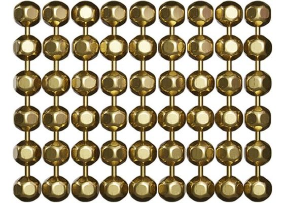 Cortina de contas de metal de aço inoxidável 2mm-12mm de diâmetro para divisória de ambientes