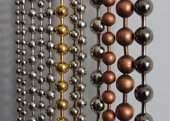Cortina de contas de metal de aço inoxidável 2mm-12mm de diâmetro para divisória de ambientes