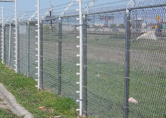 Segurança Elétrica 1.8 M Chain Link Fence Revestimento de vinil