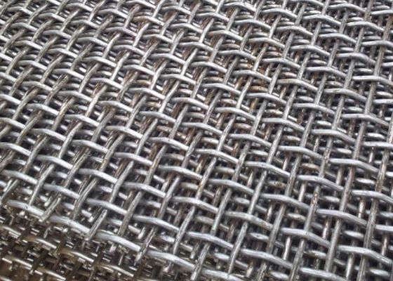 Tecido Vibrating Mining Screen Mesh Tamanho 12,5 mm Duplo Crimped