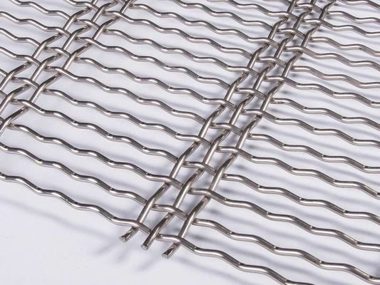 Tela de malha para mineração entrelazada em aço carbono, diâmetro do fio 1,25-4mm