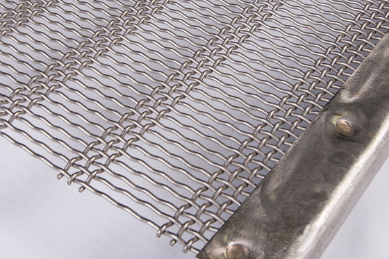 Tela de malha para mineração entrelazada em aço carbono, diâmetro do fio 1,25-4mm