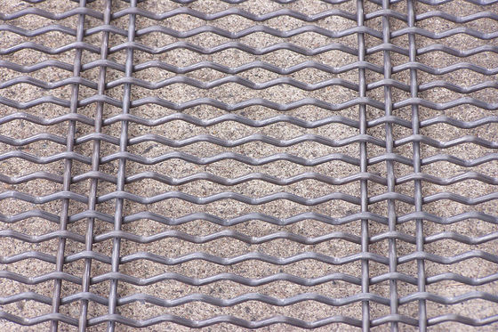 Tela de malha para mineração entrelazada em aço carbono, diâmetro do fio 1,25-4mm