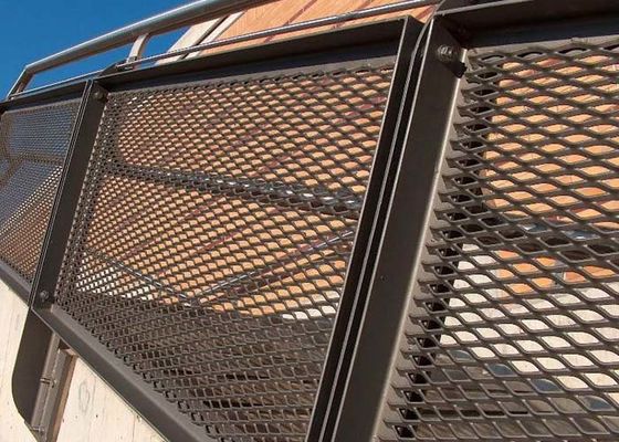 Aço inoxidável 304 1,5 mm Expanded Metal Railing Infill Panels Safety Robusto Durável