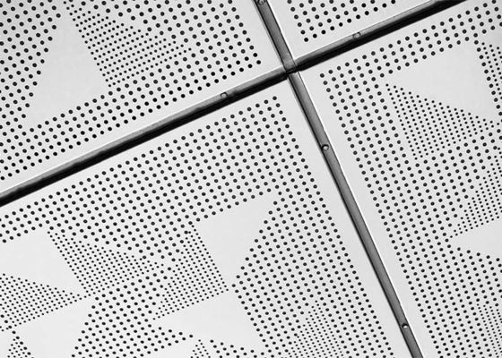 1.5mm espessura de alumínio metal perfurado teto monolítico aparência para retrofits