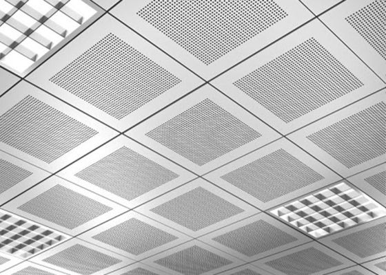 1.5mm espessura de alumínio metal perfurado teto monolítico aparência para retrofits