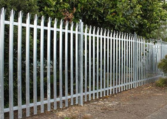 Cercas galvanizadas de palisada de três pontos com ângulo pálido para uma boa segurança