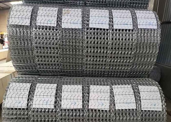 Malha de revestimento de peso de concreto galvanizado enrolado 25,4 mm x 67 mm malha x 190,5 mm tiras