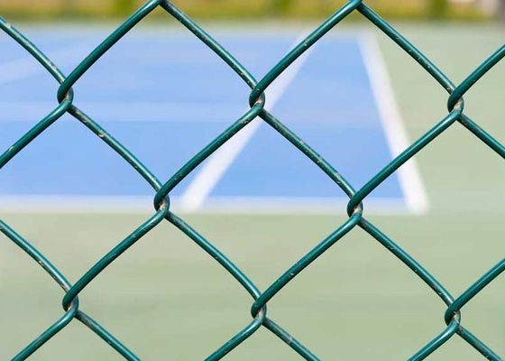 verde do PVC Diamond Mesh Fencing Roll Galvanized Dark de 12.7mm 15.9mm