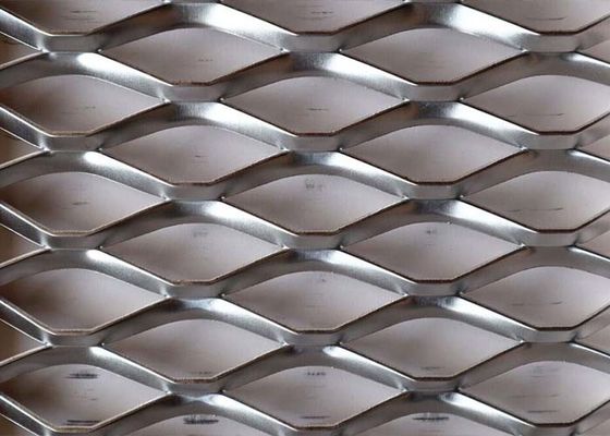 Plata Alumínio Diamant Hole Decorativo expansão de malha de metal para Arquitetura e Industrial