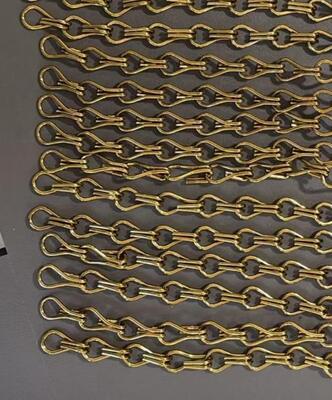Corrente de Gancho de Alumínio Anodizado Preto Fosco com Tamanho de Gancho de 2.0x12x24mm e Liga de Alumínio 6063