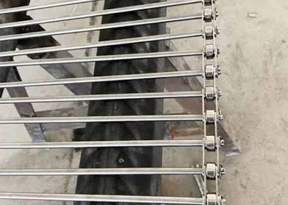 Esteira de Forno de Sinterização Reforçada com Barra SS314 1100 Graus C Alta Temperatura