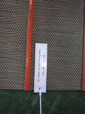 Tela autolimpante de fio reto SS 304 1470x1360mm Gancho LHS de 1,2 mm com tiras de poliuretano