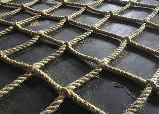 Rede de Segurança para Heliponto de Sisal de 12mm Rede de Pouso de Helicóptero em Conformidade com CAP 437 para Embarcações Offshore